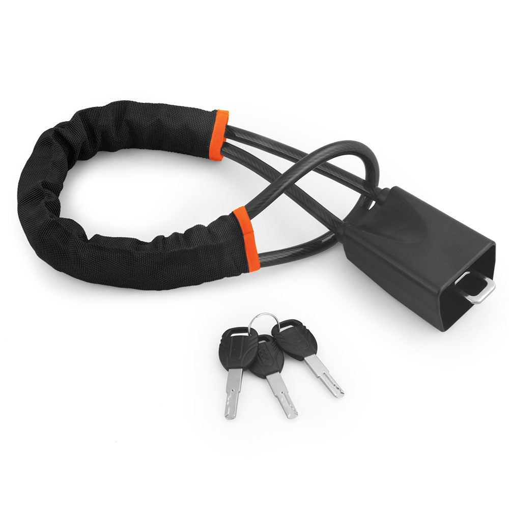 Car Steering Wheel Lock With Seat Belt Socket Steel Rope For Truck SUV Van USA