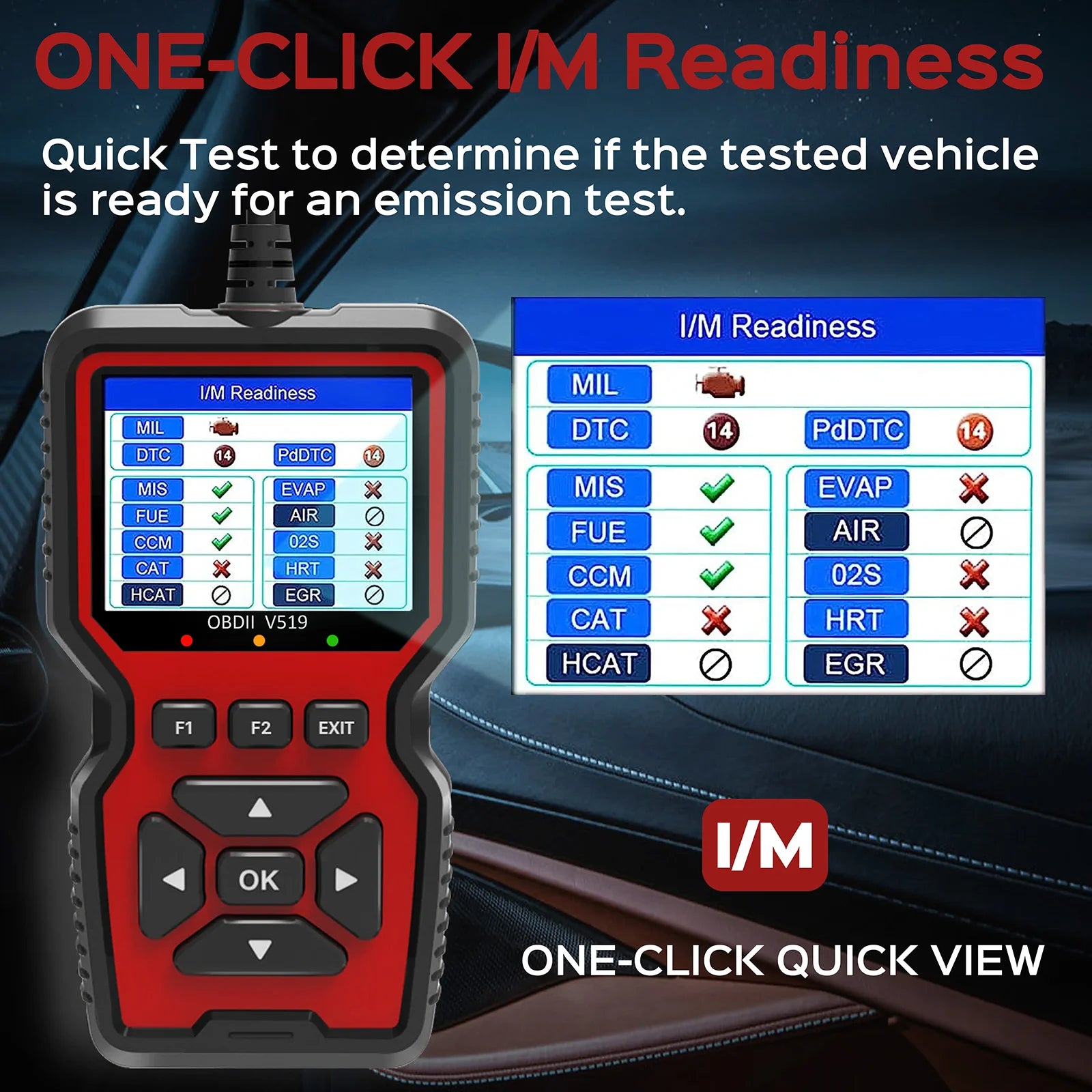 Professional OBD2 V519 Scanner Car Code Reader OBDII CAN Diagnostic Tool US